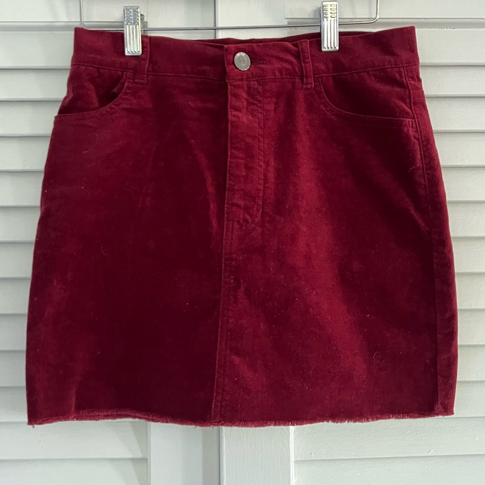 Velour Mini Skirt